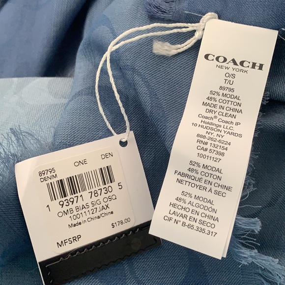 NWT Coach Oversized Signature Print Scarf - Picture 8 of 11